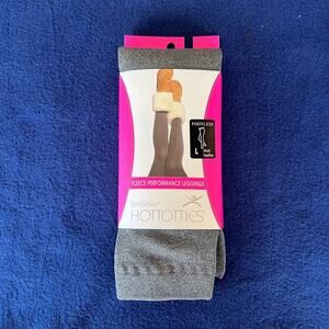 NIB Terramar Fleece Performance Leggings Bottoms Up Size Large Black Heather